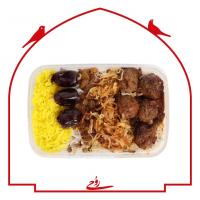 عدس پلو با گوشت قلقلی