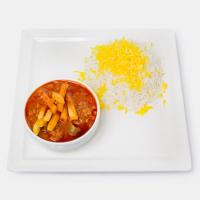 چلو خورشت قیمه سیب زمینی