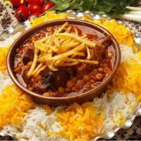 چلو خورشت قیمه بادمجان