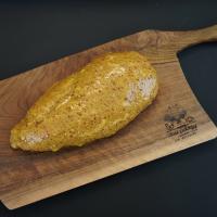 استیک سینه مرغ چیزاسموکی(پنیر چدار و طعم دود)