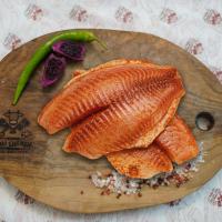 فیله ماهی تیلاپیلا پاپریکا دودی(بادمجان کبابی و پاپریکا)