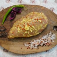 استيک سينه بوقلمون سير و کره