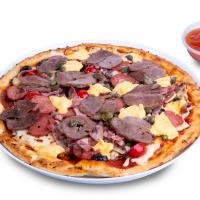 پیتزا سیر و استیک ایتالیایی (35سانتی)