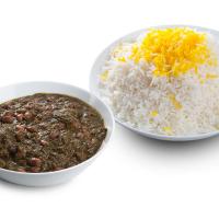 چلوخورشت قورمه سبزی(اقتصادی)