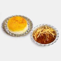 چلو خورشت قیمه سیب زمینی