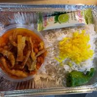 چلو خورشت قیمه سیب زمینی