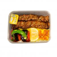 چلو کباب کوبیده 2 سیخ