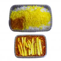 چلو خورشت قیمه سیب زمینی