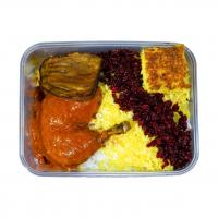 زرشک پلو با مرغ ( ران )