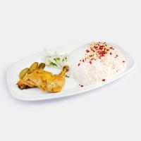 زرشک پلو با مرغ مخصوص (ران)