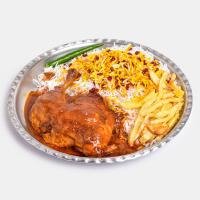 زرشک پلو با مرغ سس پز
