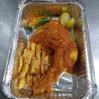 خوراک مرغ سرخ شده (ران)