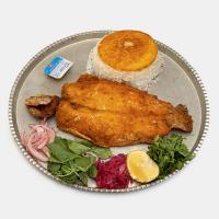 کته ماهی قزل آلا سرخ شده