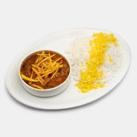 چلو خورشت قیمه سیب زمینی