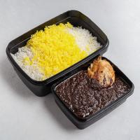 چلو خورشت فسنجان با مرغ