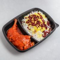 زرشک پلو با مرغ سرخ کرده