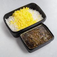 چلو خورشت قورمه سبزی