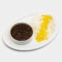 چلو خورشت فسنجان با مرغ