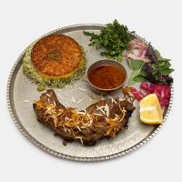 کته باقالی پلو با گردن