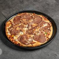 پیتزا سیر و استیک آمریکایی