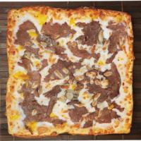 پیتزا سیر و استیک