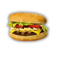 قارچ برگر با پنیر ذغالی