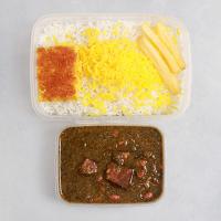 چلو خورشت قورمه سبزی