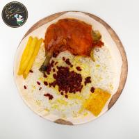 زرشک پلو با مرغ ران