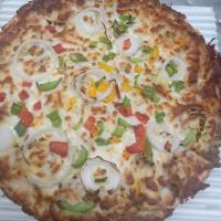 پیتزا مرغ و قارچ آمریکایی