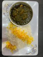چلو خورشت قورمه سبزی