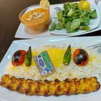 چلو کباب کوبیده مرغ