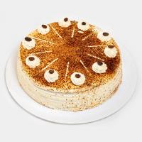 کیک نسکافه ای با دکور خامه