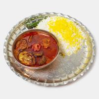 چلو خورشت قیمه بادمجان
