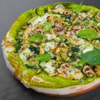 پیتزا مرغ و اسفناج ایتالیایی دو نفره (32 سانتی متری)