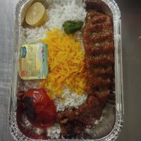 چلو کباب کوبیده (یک سیخ)