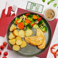 استیک مرغ با سس قارچ