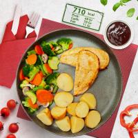 استیک مرغ با سس باربیکیو