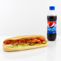 ساندویچ هندی + نوشابه بطری