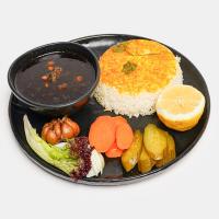 چلو خورشت قورمه سبزی