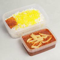 چلو خورشت قیمه سیب زمینی