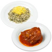 باقالی پلو با مرغ سینه