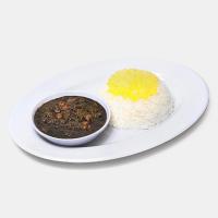 چلو خورشت قورمه سبزی