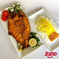 چلو ماهی قزل آلا سرخ شده