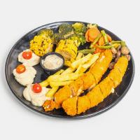 بشقاب فیله و سبزیجات