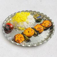 چلو جوجه کباب حلزونی فیله