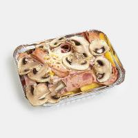 سیب زمینی با قارچ وپنیر وژامبون