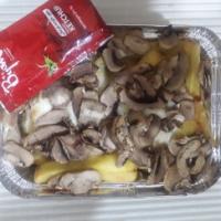 سیب زمینی با قارچ و پنیر