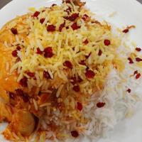 چلو مرغ سس پز (ران)