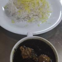 چلو خورشت قورمه سبزی