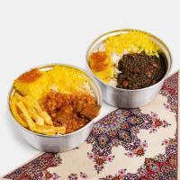 چلو خورشت قیمه و قورمه (دو عدد قابلمه)